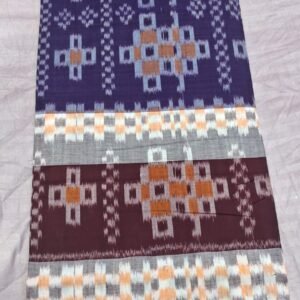 💜 Pure Sambalpuri Handloom Cotton Saree – Traditional Ikat Design
