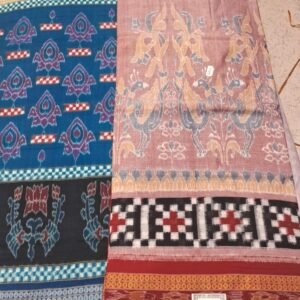 🌸 Traditional Handloom Saree – Pink & Maroon with Tribal Motifs