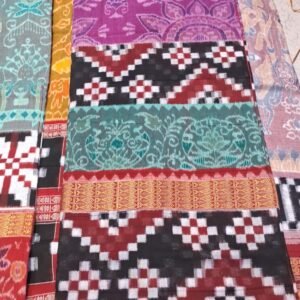 🌺 Multicolor Sambalpuri Handloom Saree with Ikat Borders